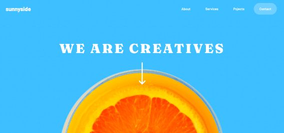Sunnyside creative agency landing page